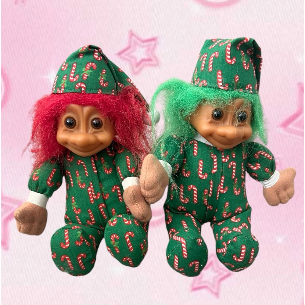 vintage russ berrie soft body holiday trolls